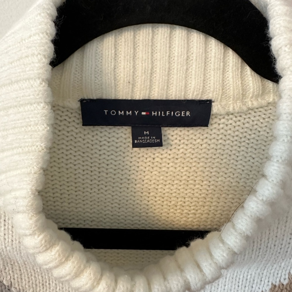 Tommy Hilfiger Turtleneck Multi Color-Block Trian… - image 4